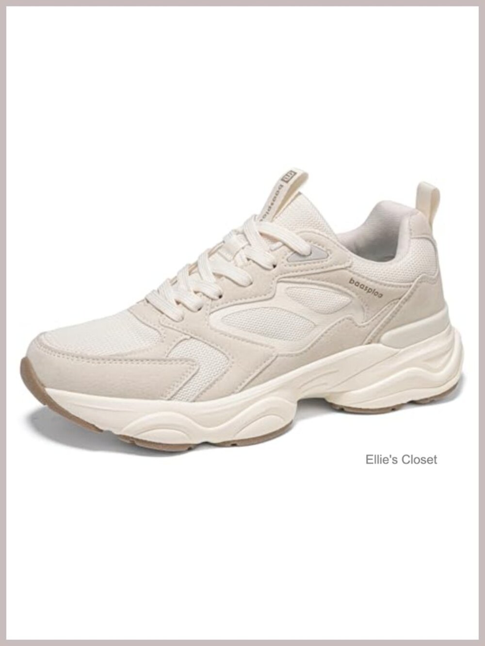 Women's Chunky Platform Fashion Sneakers Cushioned Mesh Lace-Up Athletic Shoes